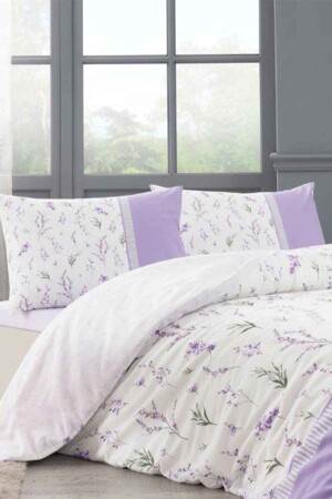 Modaletto Vervain Bettbezug-Set für Doppelbett, Lila EVTNVTÖZDL00517 - 4