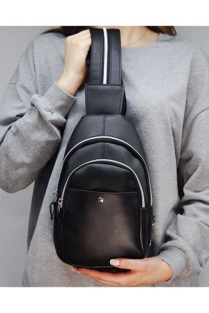 Modawest Schwarzer Damenrucksack und Umhängetasche - D'vers