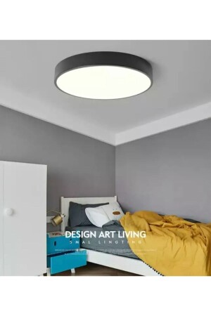 Modern 24w antrasit kasa 3200k gün ışığı led avize banyo balkon wc Armaturu antrasityvrlk - 1