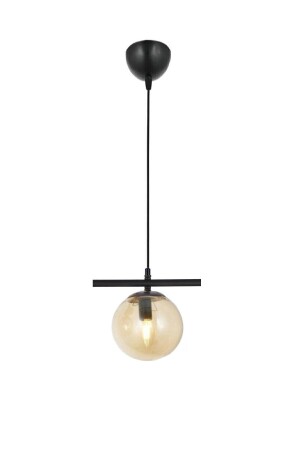MNZ-Modern Bal Globe Glass Row واحد لامباً للصنبور الأسود - Lambadar