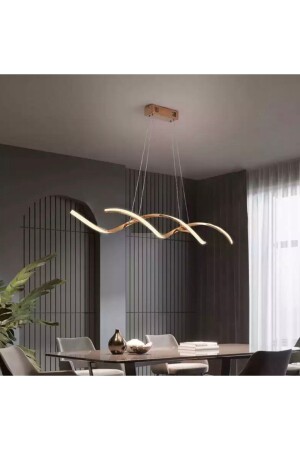 Modern Concept Tasarım La Spezia Led Avize Eskitme Gold Kumandalı Avize Sarkıt 3 Renk fico0966 - 1