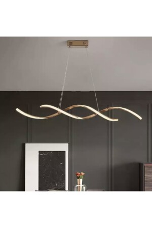 Modern Concept Tasarım La Spezia Led Avize Eskitme Gold Kumandalı Avize Sarkıt 3 Renk fico0966 - 6