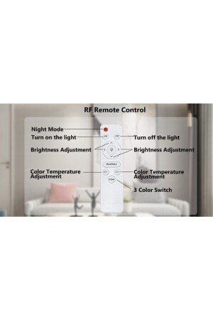 Modern Concept Tasarım Salerno Dimmerli Led Avize Siyah 2’li Sarkıt Kumandalı Avize 3 Renk burenze1213 - 4