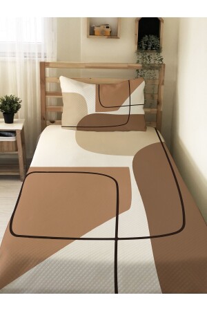 Modern Desenli Genç Ve Çocuk Baskılı Tek Kişilik Pike Takımı 160x230 Renkli - Evmila