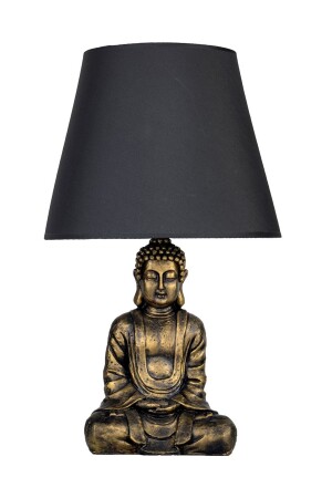 Modern Dizayn Buda Abajur Gold-Gri qdecabjbuda015 - 1