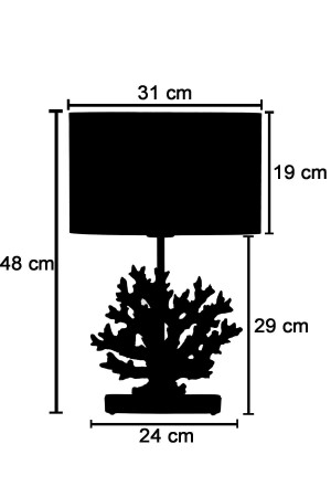 Modern Dizayn Mercan Abajur Gümüş Gri - 6