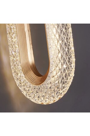 Modern Elegance Luxury Crystal Tekli Sarkıt Led Avize Gold Sarı Kademeli 3 Renk burenze1099 - 5