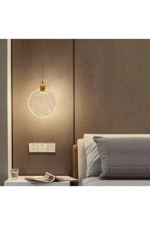 Modern Elegance Luxury Tekli Sarkıt Kristal Camlı Led Avize Gold Sarı Ledli Avize TYC00399969341 - 4