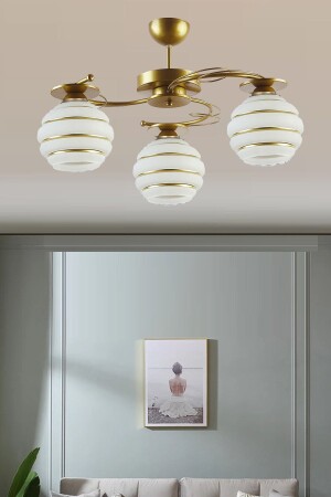 MNZ-Modern Ilay قديم الذهب مطبوح 3/4 زجاجية الشنارة UÇ240ARR - Uçar