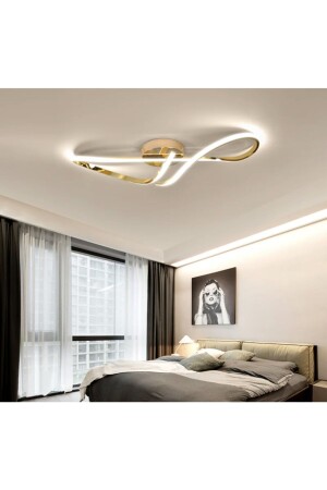 Modern Luxury Tasarım Plafonyer Led Avize Gold Sarı burenze1005 - 2