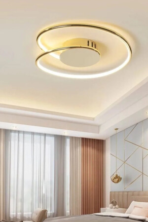 Modern Luxury Tasarım Tavan Plafonyer Gold Ledli Avize LUNA-AD77Y-FGD - 4