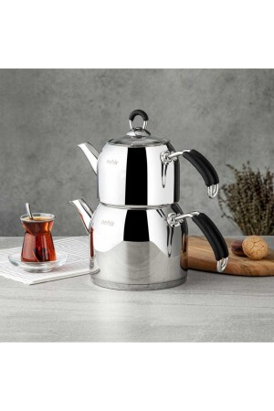 Modern Maxi Çelik Çaydanlık Takımı 01NHR006 - 2