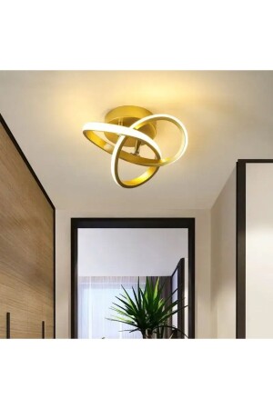 Modern Plafonyer Tavan Boomerang Led Avize Eskitme Gold Gün Işığı 4000K - 3