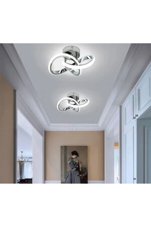 Modern Plafonyer Tavan Led Avize Krom 2 Adet Set Fiyat Ledli Avize - 3