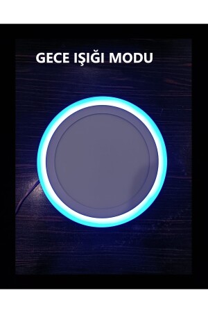 Modern Plofenyer Tavana Sıfır Led Spot Armatür Avize 3 Işık Modlu Gece Lambalı Beyaz Mavi Işık 20w VSHOM36 - 4