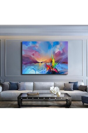 Modern Soyut Renkli Kanvas Kanvas Canvas Tablo Knvs430 - KanvasSepeti