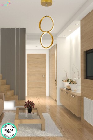 صالة التصميم الحديثة MNZ دخول غرفة المعيشة LED شمعة ثمانية مصباح معلقة واحدة - Harnelli