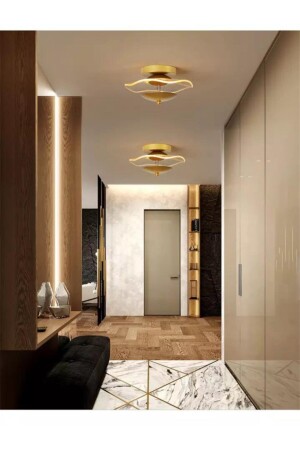 Modern Tasarım Luxury Plafonyer Tavan Avize Gold Ledli Avize LUNA-ŞPK-01-FGD - 3