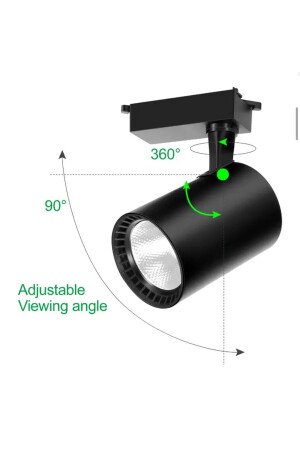 Modern Tavana Sıfır Üçlü Avize Oynar Başlıklı Led Avize Ray Spot Beyaz Işık 1 Metre - 4