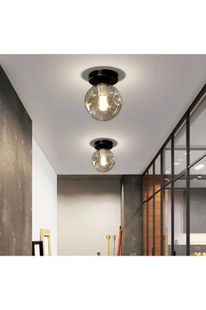 Modern Tekli Bal Camlı Tavan Avize Siyah Camlı Avize burenzecollection25 - burenze