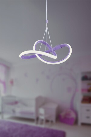 Moderne Bolivien Single Purple Pendelleuchte LED White Power LED Wohnzimmer Küche Zimmer LED Kronleuchter BolivienNeu - 1