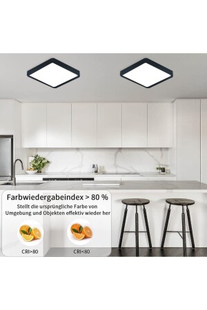 Moderne Decke Null 24w Anthrazit Gehäuse Tageslicht LED-Leuchte Wandleuchte Kronleuchter Badezimmer Balkon Lampe 24square Anthrazit - 3