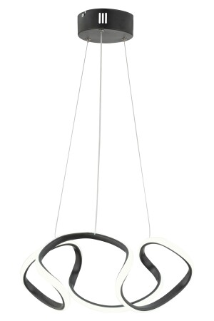 Moderne Enzo Schwarz Moderne Pendelleuchte LED Kronleuchter 35 cm ENZO03 - 4