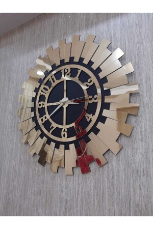 Moderne geprägte dekorative Wanduhr Luxus goldgelbe Sonne Moderne Home-Office-Uhr 50x50 cm 3800270 - 6