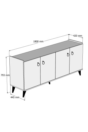 Moderne Konsole mit Hazeran-Abdeckung aus Kiefernholz – Ksl0104 KSL0104 - 6