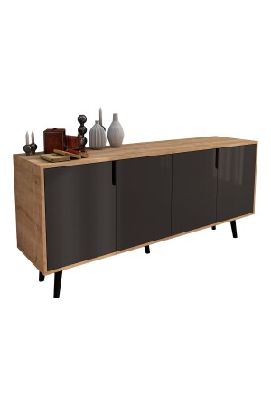 Moderne Latina-Konsole 180 cm Saphireiche – Anthrazit VM08 - 6