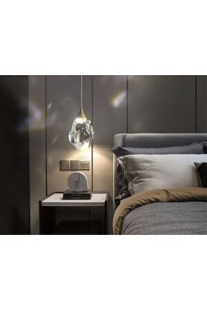 Moderne, luxuriöse Power-LED-Wandleuchte aus kristallisiertem Glas, Goldgelb, Konzeptprodukt, Tageslicht fico0768 - 2