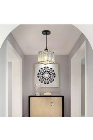 Moderne Luxus-Pendelleuchte, Kronleuchter, Flur, Eingang, schwarzer Kristallstein-Kronleuchter, LUNA-MSK01-PENDANT LAMP - 1