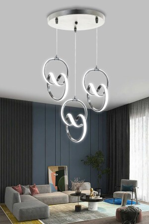 Moderne Pendelleuchte, 3-teilig, Chromgehäuse, weißes Licht, LED-Kronleuchter, 1 Jahr Garantie, Signature LED-Kronleuchter, Signature Triple - 3