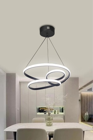 Moderne Pendelleuchte Galaxy Black Case White Light Led Kronleuchter - 2