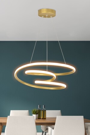 Moderne Pendelleuchte Galaxy Gold Case Tageslicht LED Kronleuchter GALAKSİ - 1