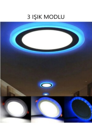 Moderne Plofenyer Decken-LED-Strahler-Leuchte, Kronleuchter, 3 Lichtmodi, Nachtlampe, weißes blaues Licht, 20 W, VSHOM36 - 1