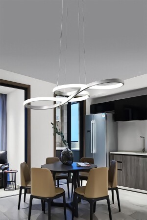 Moderne Rimaldo Chrom-Pendelleuchte, LED, weiße Power-LED, Wohnzimmer, Küche, Zimmer, LED-Kronleuchter - 1