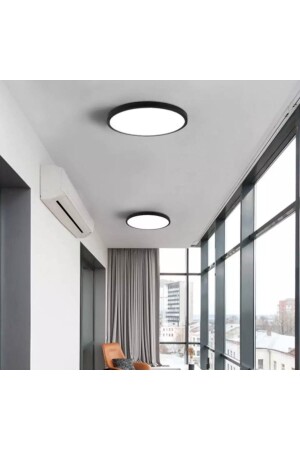 Moderner LED-Kronleuchter mit Deckenmontage, Tageslicht, warmweißes LED-Licht, schwarzes Metallgehäuse - 8