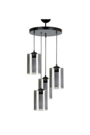 Moderner Sports Model Quadruple Smoked Echtglas-Pendelleuchte-Kronleuchter LMBDR3568 - 5