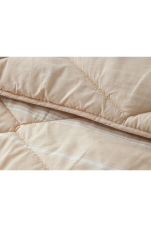 Modernes, gestreiftes Polycotton-Einzelschlafset in Beige - 6