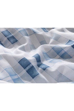 Modernes, quadratisches, leicht zu bügelndes Doppelbett-Bettbezug-Set, 200 x 220 cm, Blau, TYC00819207291 - 5