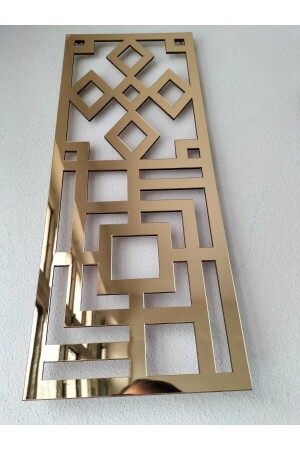 Modernes und stilvolles Design mit römischen Ziffern, goldfarbenes verspiegeltes Plexiglas auf MDF, 3er-Set, 40 x 40 Zyk384065013 - 6