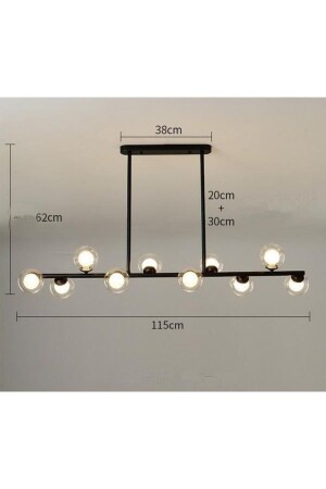 Modernism Linear 10 Glas-Pendelleuchte, Kronleuchter, geeignet für Küche und Esstisch, für Küche 28012023 Hängeleuchter, Esstisch - 8