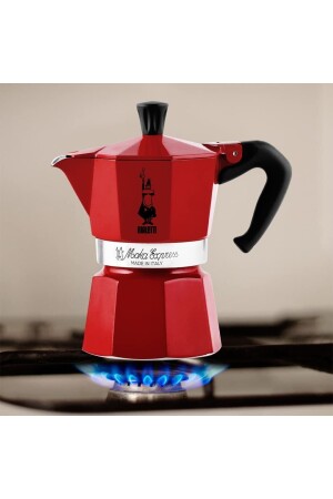 Moka Express 3 Tassen Rot – Rot RED3CP003 - 4