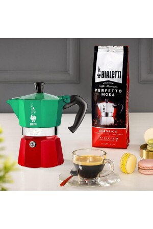 - Moka Express Italia: 3 Cups Ocak Üstü Espresso Pişirici - 130ml - Karma Renk - Alüminyum MRS8931 - 4