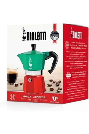 - Moka Express Italia: 3 Cups Ocak Üstü Espresso Pişirici - 130ml - Karma Renk - Alüminyum MRS8931 - 6