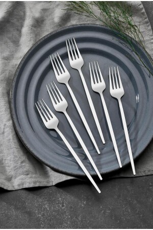 Mokka Modern Görünümlü Tatlı Çatal 6'lı 18-0 340136 - Onon