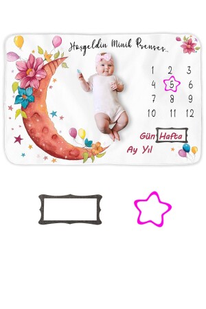 غطاء ذكرى الطفل من قبل (منز) ، غطاء تصوير تصورات حديثي الولادة الشهرية، هدية الطفل (أنيباتن) - Moky Design