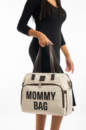 MOMMY BAG ANNE BEBEK BAKIM ÇANTASI KREM - 2