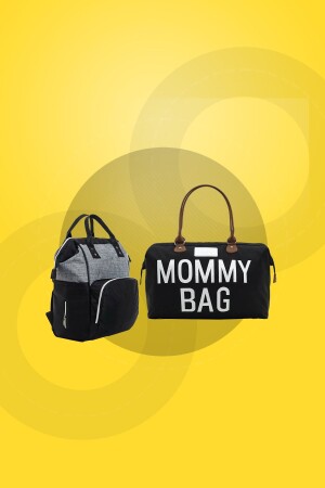 Mommy Bag Bebek Çantası Ve Anne Bebek Bakım Sırt Çantası Termal Biberonlu - 3